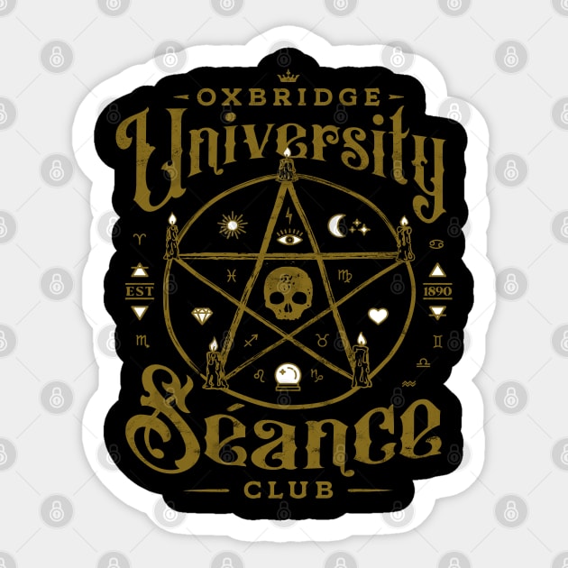 Seance Club – Dark Academia Occult Vintage College Sticker by thedesigngarden